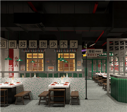 火锅店设计中前台区域的施工分析